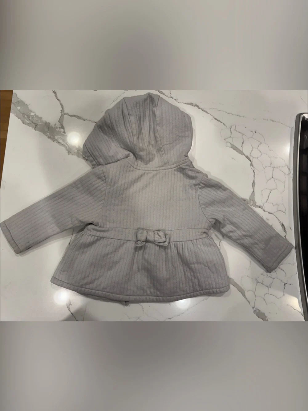 Gymboree Gray Hooded Kitty Jacket with Pink Lining